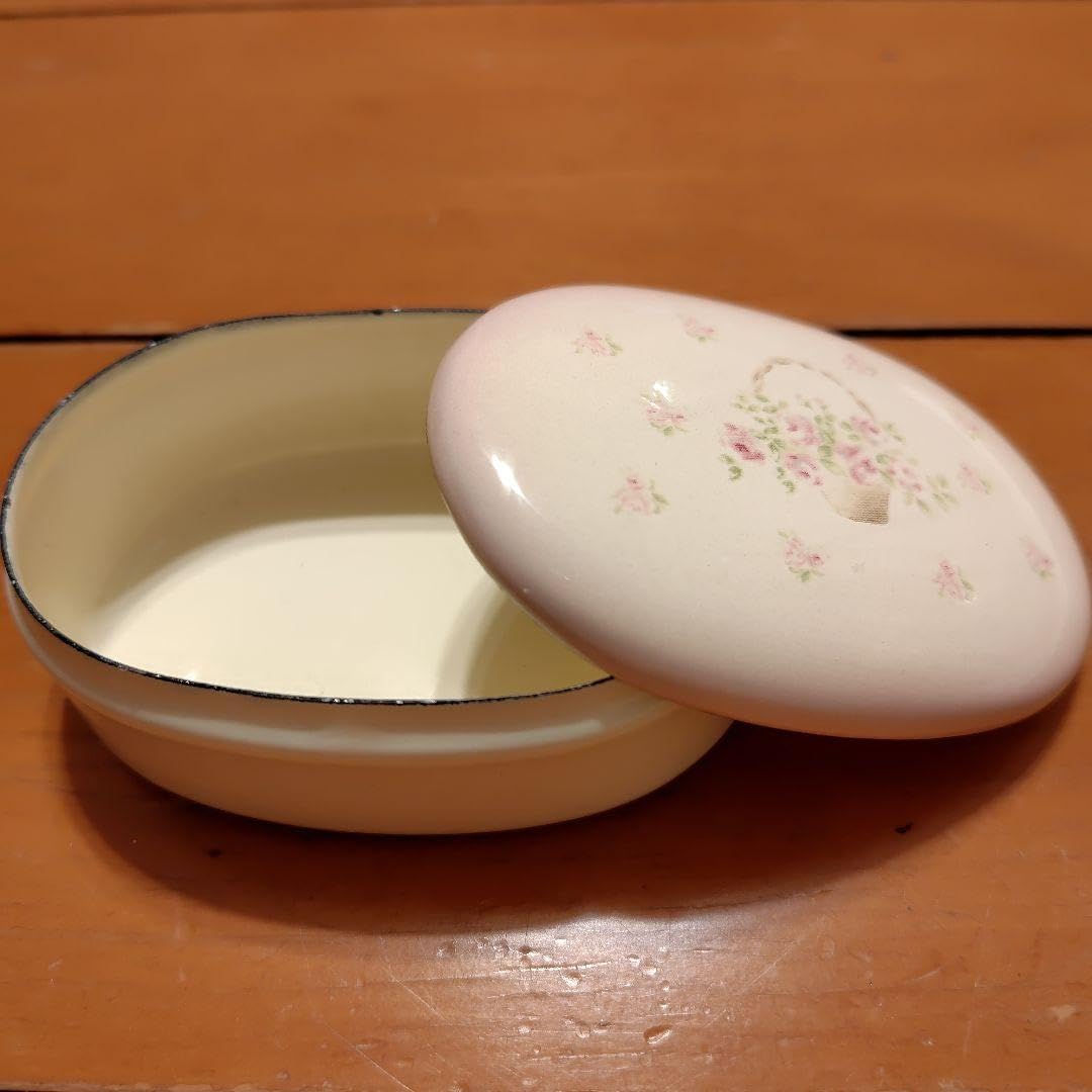 お値下げ　非売品　レア　イマン ローズバスケット　ホーローオーバルケース レア 貴重品 イマン ローズバスケット ホーローオーバルケース